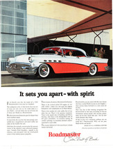 1956 Roadmaster Custom Built Buick Red Vintage Car Spirit Full Color Print Ad - $11.83