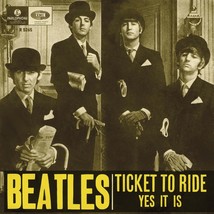 The BEATLES Ticket to Ride / Yes it Is BANNER 2x2 Ft Fabric Poster Flag band art - $22.00