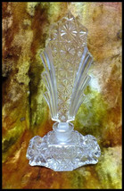 Elegant Art Deco Cut Glass Perfume Bottle  - £60.09 GBP