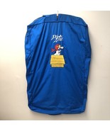 Vintage Snoopy Airline Crew Pilot Garment Travel Blue Zip Suit Jacket Bag - $135.81 CAD