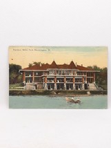 Bloomington IL 1912 Pavillion Miller Park Vintage Postcard Posted - $9.74