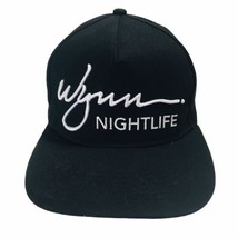 Wynn Hotel Casino Hat Blk/Wht Lettering Snapback Las Vegas Nightlife Script NWOT - £30.36 GBP