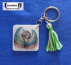 Safe in the Wings of My Angel Keychain - Purse Charm - $15.00