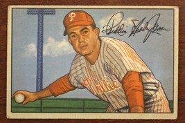 Vintage Baseball Card 1952 Bowman 20 Willie Jones 3rd Base Philadelphia Phillies - £7.59 GBP