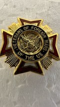 VFW Veterans Of Foreign Wars Of The U.S. Gold Tone Lapel Hat Pin Tie Tac - $9.85