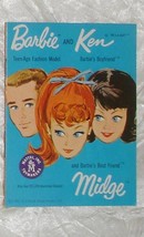 Barbie doll vintage accessory original blue background book Ken Midge 60... - $12.99