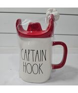 Rae Dunn Disney Captain Hook Ceramic Coffee Mug Lid Topper Double Sided New - $362.09 MXN