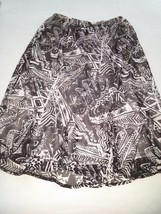 Bonworth Ladies BLACK/WHITE SEIMI-SHEER Lined Full SKIRT-L-NWOT-MID-CALF-LOVELY - £5.39 GBP