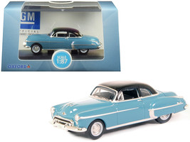 1950 Oldsmobile Rocket 88 Coupe Crest Blue with Black Top 1/87 (HO) Scale Die... - £20.28 GBP