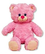 Build a Bear Pink Bear Plush Stuffed Toy Swirl Fur Heart Nose Blue Eyes ... - £7.58 GBP