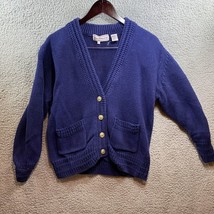 Westbound Women’s Buttoned Cardigan Medium Knit Blue - $9.00