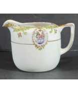 Vintage NORITAKE CREAMER Green M Backstamp Made in Germany Gold Trim - $14.24