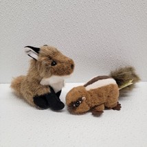 Folkmanis Finger Puppets Mini Stuffed Plush Fox &amp; Chipmunk - £19.03 GBP