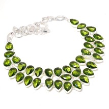 Peridot Pear Shape Handmade Fashion Ethnic Gifted Necklace Jewelry 18&quot; SA 4745 - £13.58 GBP