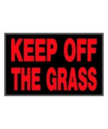 KEEP OFF THE GRASS yard SIGN 8&quot; x 12 Fluorescent RED Plastic HILLMAN 839948 - $395.25 MXN