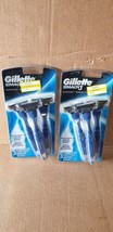 2x Gillette Mach3 Men&#39;s Lubrastrip Disposable Razors for Comfortable Sha... - £16.89 GBP