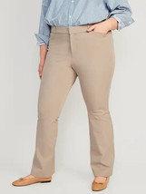 Old Navy High Rise Pixie Flare Pants Womens 18 Petite Beige Stretch NEW - £20.95 GBP
