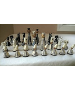 Unique Vintage RUSSIAN Wood HandPainted MATRYOSHKA BABUSHKA Chess Set (N... - £149.90 GBP