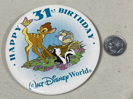 Happy 31st Birthday WDW Bambi Thumper Disney Pin Button - £7.38 GBP