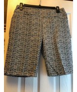 NWT Ladies IBKUL GEO KEY BLACK &amp; WHITE Pull on Stretch Golf Shorts - siz... - $858.16 MXN