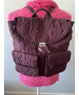 VERA BRADLEY Classic Metal Clasp Backpack Wine Microfiber Gorgeous &amp; Rare - $65.00