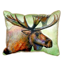 Betsy Drake Moose Small Indoor Outdoor Pillow 11x14 - £38.82 GBP