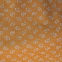 Fabric 1970&#39;s 1960&#39;s YellowPaisley Pattern Polyester Stretchable Fabric ... - £38.91 GBP