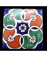 Vintage Talavera Tile Trivet Art Design Mexican Hand Painted Pottery Cla... - $466.21 MXN