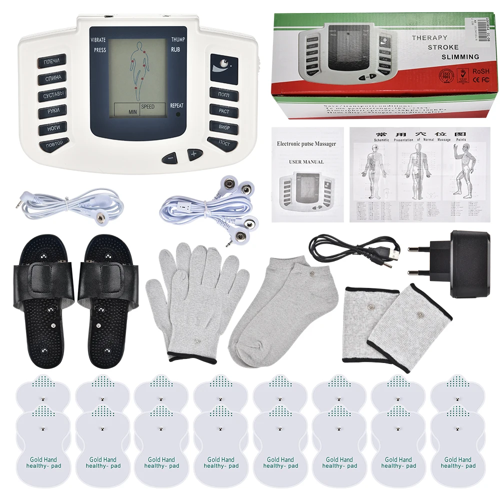 Imulator massageador tens acupuncture therapy machine slimming body massager 16pcs pads thumb200