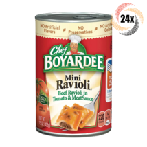 24x Cans Chef Boyardee Mini Beef Ravioli In Tomato &amp; Meat Sauce Pasta 15oz - £83.94 GBP
