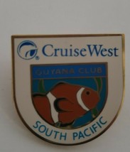 CRUISE WEST QUYANA CLUB SOUTH PACIFIC CRUISE SHIP LAPEL/HAT TRAVEL PIN - £7.98 GBP