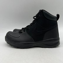 Nike Manoa 613546-001 Boys Black Lace Up Ankle Hiking Boots Size 6.5Y - $39.59