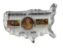 Bicentennial Commemorative 1776-1976 United States Paperweight/Plaque - $19.54