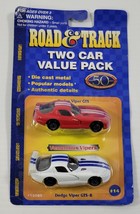 B) Road &amp; Track Magazine 2 Car Pack - Dodge Viper GTS - GTS-R - Maisto 1:64 #14 - £9.46 GBP