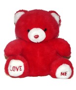 Love Me Feet Paws Red Teddy Bear Plush Lovey Stuffed Animal 8 inch Sits - $525.34 MXN