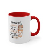 Needs coffee and cats funny Accent Coffee Mug, 11oz gift animal lovers - £14.68 GBP