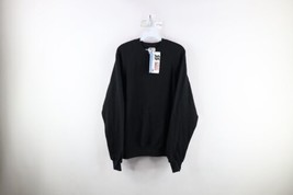 Deadstock Vintage 90s Streetwear Womens XL Blank Crewneck Sweatshirt Black USA - £46.53 GBP