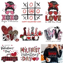 9 Pcs ValentineS Day Iron On Decals Valentines Iron On Patches For Clothing, Val - £20.77 GBP