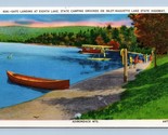 Ottava Lago Stato Campeggio Grounds Adirondack Montagne Ny Unp Lino Cart... - $3.03