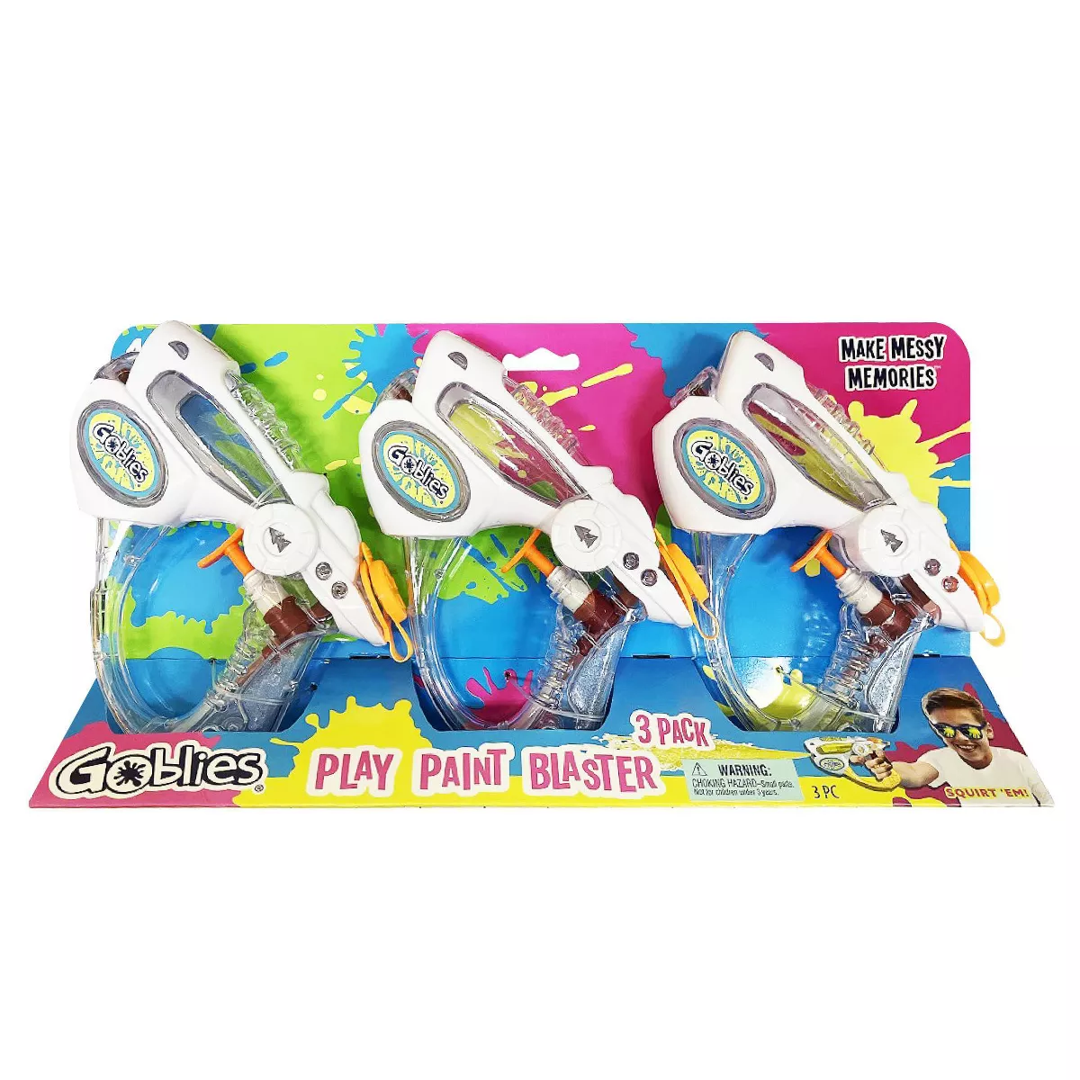 Goblies Splash Play Paint Blaster Squirt Clear Tanks (3 Pack) - Fun &amp; Re... - $34.28 CAD