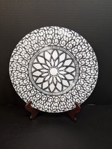 Syden Stricker Fused Art Glass Plate White Embassy - $23.36