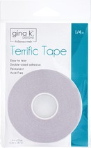 Gina K Terrific Tape 1/4&quot;X27yds Clear - £10.88 GBP