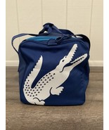 Vtg 90s Lacoste Gator Duffle Bag Parfums Essential Sport Large Croc Blue... - $73.89 CAD