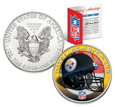 PITTSBURGH STEELERS 1 Oz American Silver Eagle $1 US Coin Colorized NFL ... - €73,75 EUR
