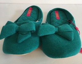 Women&#39;s Slippers House Catherine Malandrino Size9-10 LG Teal W Bow Tie-S... - $19.68