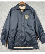 Vtg Pla-Jac by Dunbrooke Mens Blue Jacket Sherpa Lined Kendalville Fire ... - $21.67