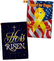 He is Risen - Impressions Decorative Support Our Troops House Flags Pack HP13725 - £47.93 GBP
