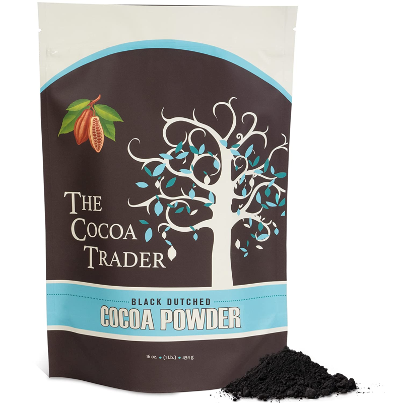 The Cocoa Trader - Black Cocoa Powder for Baking (1Lb) - Darkest Dutch Processed - $24.00