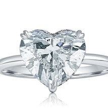 IGI Heart Brilliant Cut 3.13CT F-VS1 Lab Grown Diamond 3.43 TCW Ring 14k Gold - £5,459.60 GBP