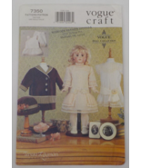 VOGUE CRAFT PATTERN #7350 18&quot; VOGUE DOLL COLLECTION HEIRLOOM CLOTHES UNC... - £8.01 GBP